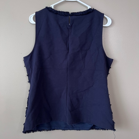 J.Crew Navy Lace Sleeveless Blouse - Picture 5 of 6